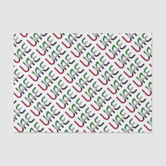 アラブ統一された首長国連邦国旗の色タイポグラフィ 薄葉紙 (正面)