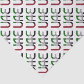 アラブ統一された首長国連邦国旗の色タイポグラフィ 薄葉紙 (詳細)