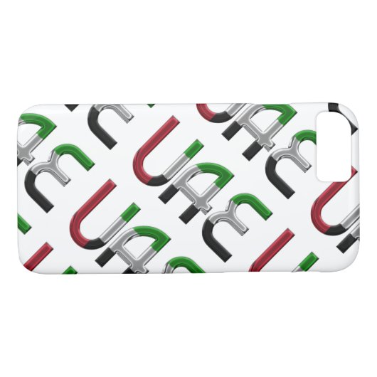 アラブ統一された首長国連邦国旗の色タイポグラフィ Case-Mate iPhoneケース (裏面(横))