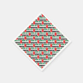 アラブ統一された首長国連邦国旗の色ドバイ スタンダードカクテルナプキン (角)