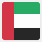 アラブ統一された首長国連邦国旗 スクエアシール (正面)