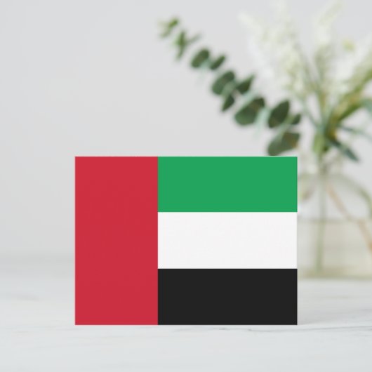 アラブ統一された首長国連邦国旗 ポストカード (スタンド正面)