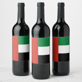 アラブ統一された首長国連邦国旗 ワインラベル