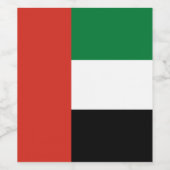 アラブ統一された首長国連邦国旗 ワインラベル (シングルラベル)