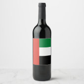 アラブ統一された首長国連邦国旗 ワインラベル (正面)