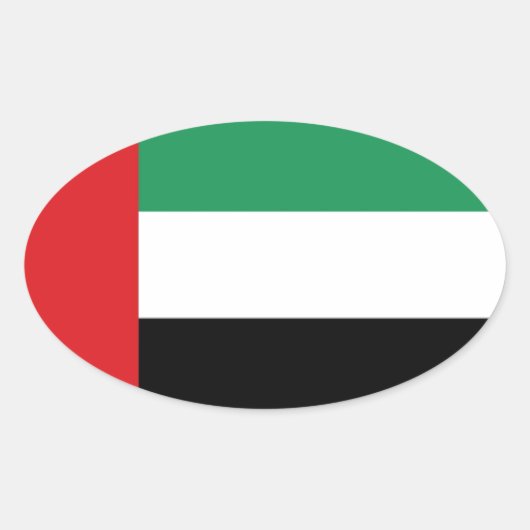 アラブ統一された首長国連邦国旗 楕円形シール (正面)