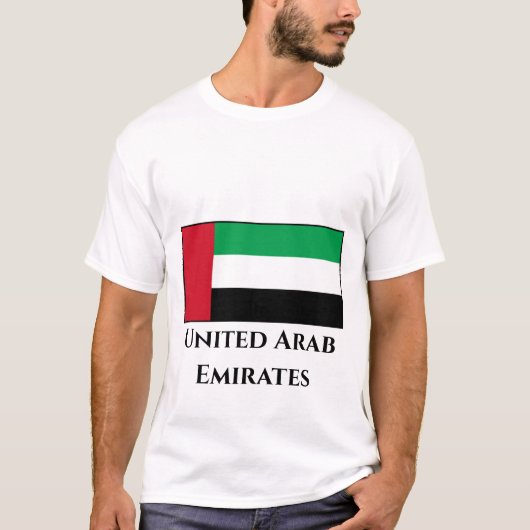 アラブ統一された首長国連邦国旗 Tシャツ (正面)