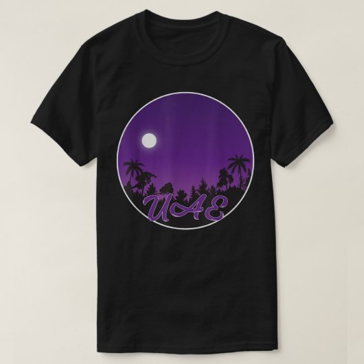アラブ統一された首長国連邦夜と手のひら Tシャツ (デザイン正面)