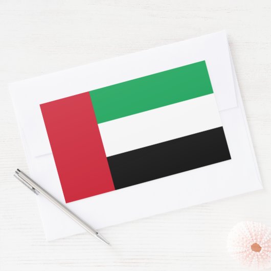 アラブ統一された首長国連邦/エミリアン国旗 長方形シール (封筒)