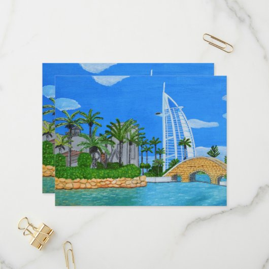 アラブ統一された首長国 インビテーションポストカード (正面/裏面インサイチュ)