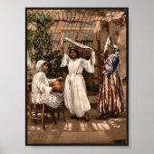 アラブ踊りの女の子，アルジェ，アルジェリアヴィンテージ写真 ポスター (正面)