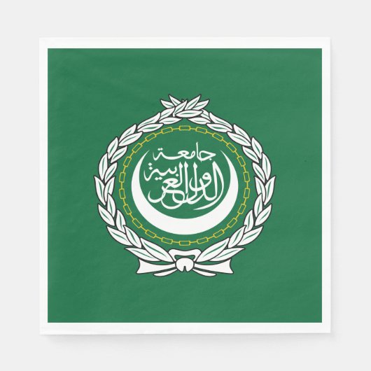アラブ連盟国旗 スタンダードランチョンナプキン (正面)