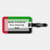 アラブ首統一された長国国旗簡単ID個人 ラゲッジタグ (裏面横)