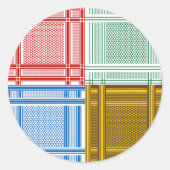 アラブ首長スカーフのシール ラウンドシール (正面)