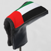 アラブ首長体旗を有するゴルフパター統一されたカバー ゴルフヘッドカバー (3/4 正面)