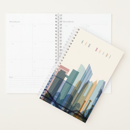 アラブ首長国ア統一されたブダビ |都市スカイライン プランナー手帳 (ディスプレー)