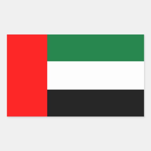 アラブ首長国国旗の四角形シ統一されたステッカー 長方形シール (正面)