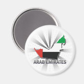 アラブ首長国国旗の地図2.0 マグネット (正面/裏面)