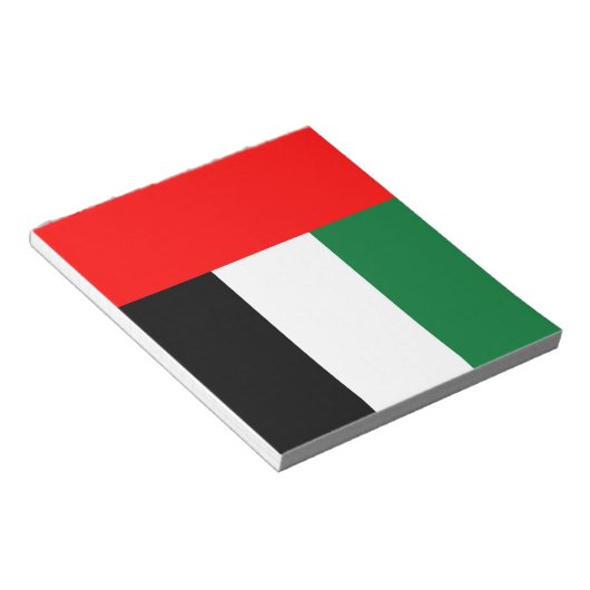 アラブ首長国国旗統一されたを掲げたメモ帳 ノートパッド (アングル)