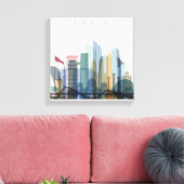 アラブ首長国統一されたアブダビ |スカイライン キャンバスプリント (インサイチュ (リビング))
