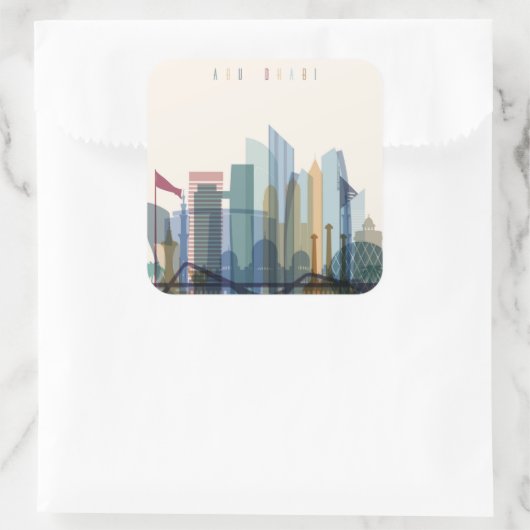 アラブ首長国統一されたアブダビ |スカイライン スクエアシール (バッグ)