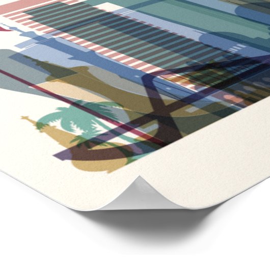 アラブ首長国統一されたアブダビ |スカイライン ポスター (角)