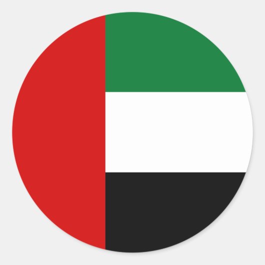 アラブ首長国統一された国国旗 ラウンドシール (正面)