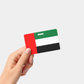 アラブ首長国連邦の国旗が付いた名統一された前バッジ バッジ (手持ち)