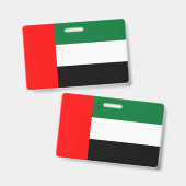 アラブ首長国連邦の国旗が付いた名統一された前バッジ バッジ (正面&裏面)