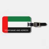 アラブ首長国連邦の国旗が統一された付いた荷物タグ ラゲッジタグ (正面横)