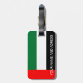 アラブ首長国連邦の国旗が統一された付いた荷物タグ ラゲッジタグ (裏面縦)