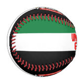 アラブ首長国連邦の国旗とコート・オブ・アームズ 野球ボール (正面左)