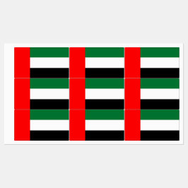 アラブ首長国連邦の国旗のある愛国的なラベル ラベル