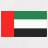 アラブ首長国連邦の国旗のある愛国的なラベル ラベル (デザイン1)