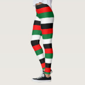 アラブ首長国連邦の国旗の色（横） ストライプの レギンス (左)