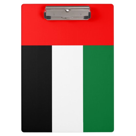 アラブ首長国連邦の国旗を持つ愛国的なクリップボード クリップボード (正面)