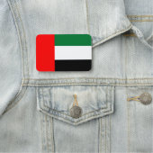 アラブ首長国連邦の国旗を持つ愛国的な名前タグ 名札 (インサイチュ)