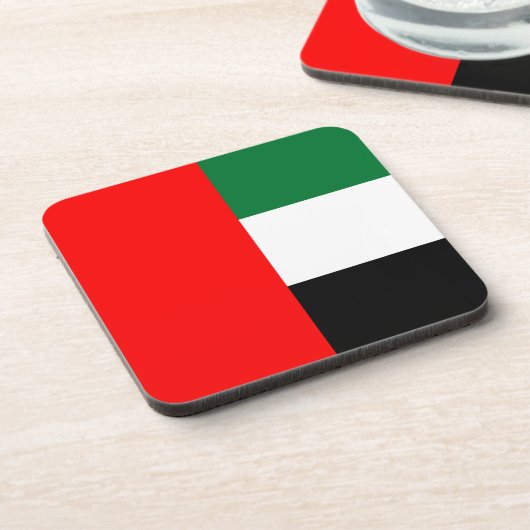 アラブ首長国連邦の国旗を持つ懸命プラスチックのコースター コースター (左側)