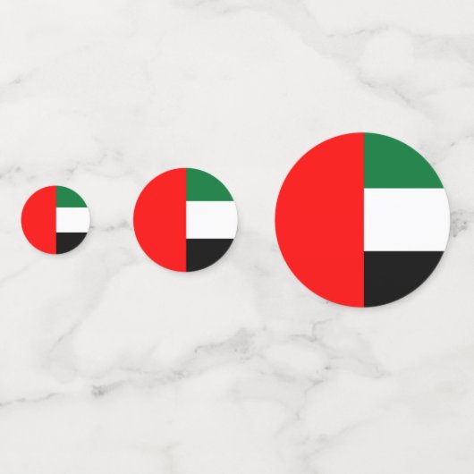 アラブ首長国連邦の国旗を持つ表紙吹雪 コンフェッティ (正面)