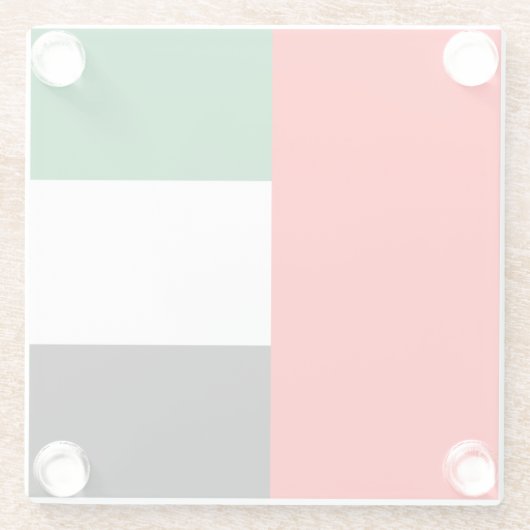 アラブ首長国連邦の国旗を掲げたガラスコースター ガラスコースター (裏面)