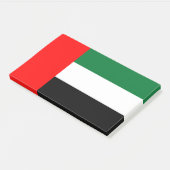 アラブ首長国連邦の国旗を掲げたメモ ポストイット (アングル)