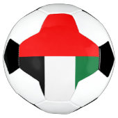 アラブ首長国連邦の国旗を掲げた愛国的なサッカーボール サッカーボール (回転)
