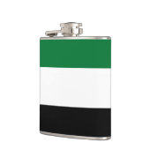 アラブ首長国連邦の国旗を掲げた愛国的なフラスコ フラスク (左)