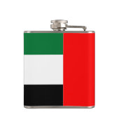 アラブ首長国連邦の国旗を掲げた愛国的なフラスコ フラスク (裏面)