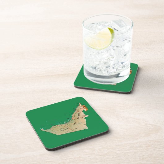 アラブ首長国連邦の地図コースター コースター (右側)