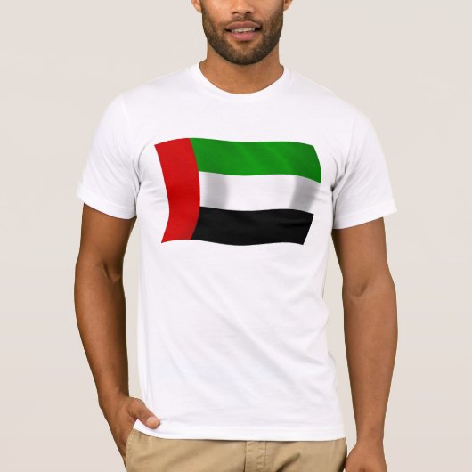 アラブ首長国連邦の旗のシャツ Tシャツ (正面)
