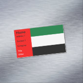 アラブ首長国連邦の旗を持つ名刺マグネット マグネット名刺 (インサイチュ)