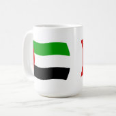 アラブ首長国連邦の旗マグカップ コーヒーマグカップ (正面左)