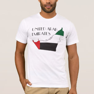 アラブ首長国連邦の旗地図のワイシャツ Tシャツ