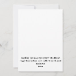 アラブ首長国連邦の険しい山道。 シーズンカード